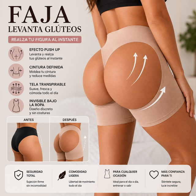 Faja Levanta Glúteos | Moldea tu Figura y Realza tus Curvas al Instante